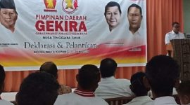 Peresmian Posko pemenangan Gerakan Kristiani Indonesia Raya atau GEKIRA, Kamis (13/12/2018) sore.