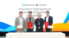 Strategic signing ceremony between Whale Cloud and AGIBOT during AGIBOT Partner Conference (APC) 2026