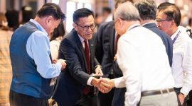 Delegates network during the 29th Asian Shared Services & Outsourcing Week at One Farrer Hotel in Singapore