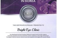 Bright Eye Clinic Named Ophthalmology Wellness Clinic of the Year in Korea