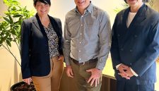 (Left to right): Deborah Kirkham, CEO of Side; Andrea Cordella, Global Head of Art and Chengdu Studio Head at Side; and Teppei Tachibana, Chairman of Side, President and CEO of Pole To Win Holdings officially announce Side Chengdu.
